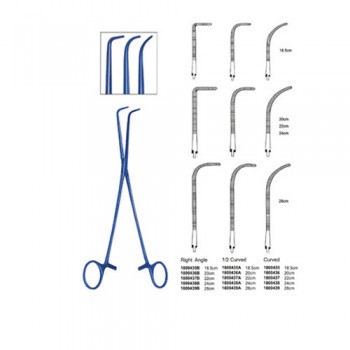 O shaughnessy Clamping Forceps Ring handle Right Angle 18.5cm,20cm,22cm,24cm,28cm Curved Size: 18.5cm,20cm,22cm,24cm,28cm Curved Size: 18.5cm,20cm,22cm,24cm,28cm